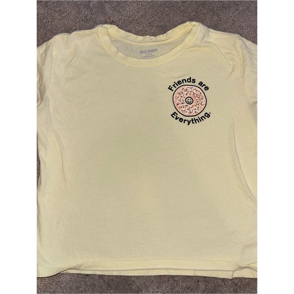 Girl’s Old Navy Butter Yellow Graphic Tee | size large (10/12)